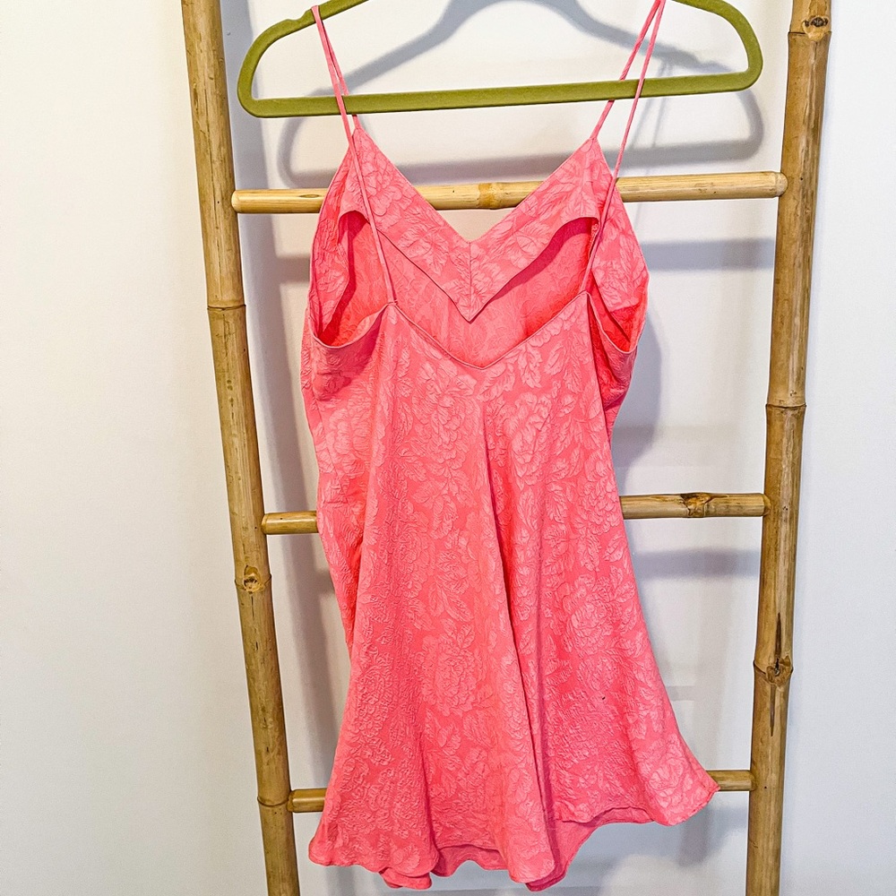 Victoria's Secret Vintage Gold Label Pink Floral Silk Slip Dress Small - Picture 3 of 5